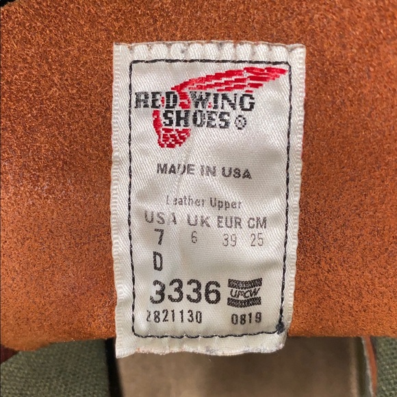 Red Wing 3336 Heritage Wacouta Shoes Brown Leather and Olive Canvas Chukka Boots main image 4